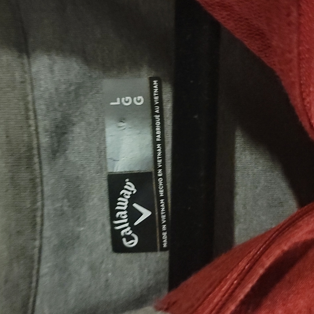 Man's Callaway large burgundy pullover with pockets - Picture 2 of 5